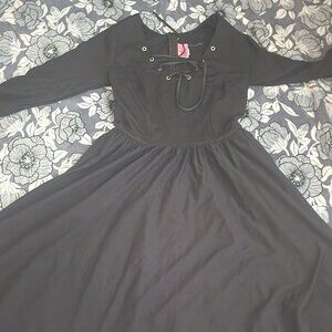 Vixen Micheline Pitt goth tie front dress